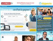 Tablet Screenshot of digiposte.lexpress.fr